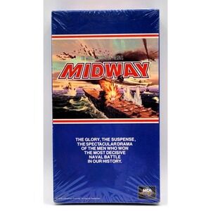 MIDWAY FACTORY SEALED VHS MOVIE MCA CHARLTON HESTON -‎ RARE OOP!